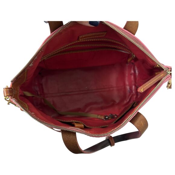 Dooney & Bourke Barbie Pink Pebbled Leather Crossbody Top Handle Satchel Purse - Picture 7 of 10